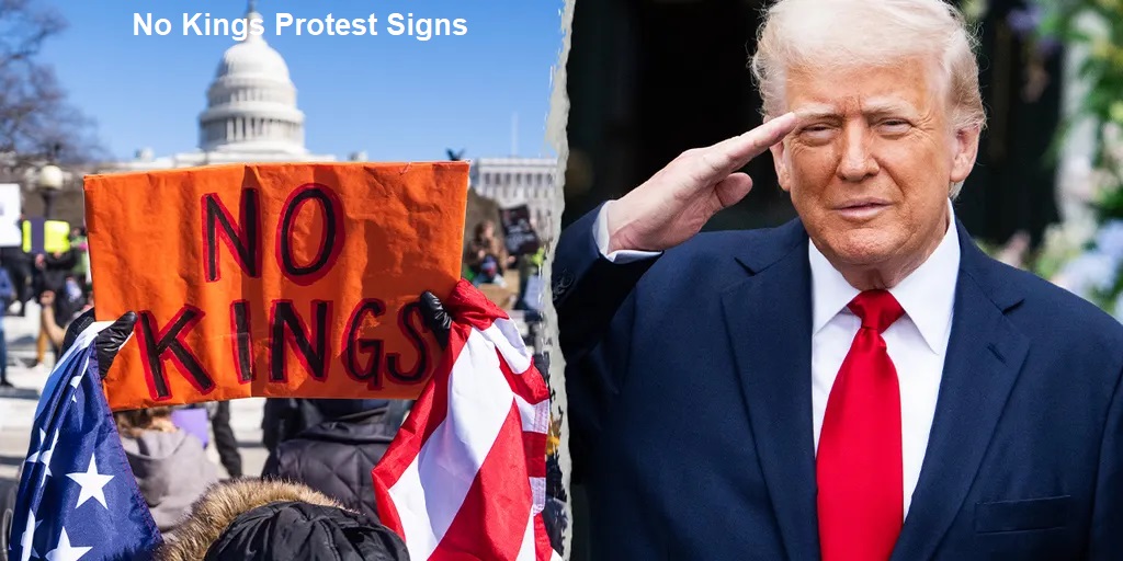 No Kings Protest Signs