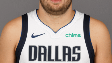 Luka Dončić in a game, showcasing agility and balance