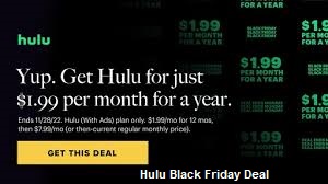 “Hulu Black Friday 2025 streaming deals banner”