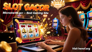 Player spinning reels on Slot Gacor Microstar88.gcr with excitement.
