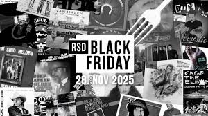 Crowd of music fans outside an independent record store on RSD Black Friday 2025.”